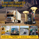 150db Dual Trumpet Air Horn Kit with Compressor for Vehicles
