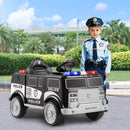 Ride-On Police Car for Kids with 3 Speed Settings, Megaphone, Music, FM Radio, and Flashing Lights