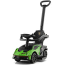 Transformable Green Lamborghini Ride-On Stroller with Sounds