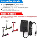 12V Charger for Razor Power Core E90 and 12 Volt Kids Electric Ride-On Toys