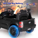 12V Black Ford Ranger Ride-On Car for Kids