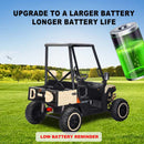 24V 4WD Dual-Seater Kids Golf Cart with Remote Control, Sunshade, and LED Lights