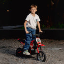 Children's 24V Electric Dirt Bike, 250W Motor, 9.9 MPH, 12-Inch Tires, Red