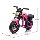 24V 300W Electric Kids Motorcycle with 14" Fat Wheels, Speeds Up to 11.18 MPH