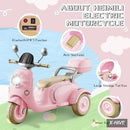 HEIMILI 12V Ride-On Motorcycle for Kids with Classic Headlight Design