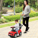 Multifunctional Red Ride-On Car Stroller with Music for Toddlers