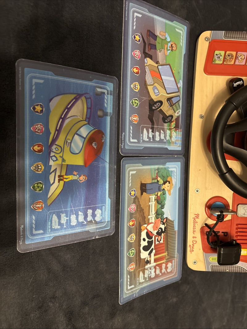 Wooden Paw Patrol Rescue Mission Dashboard with Interactive Map Cards