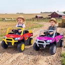 24V Red Off-Road Dump Truck Ride-On Car with Remote Control and Music