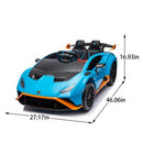 Lamborghini Huracan Sto 24V Kids Electric Drift Car with LED Lights, Speeds Up to 5.59 MPH