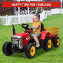 12V Kids Electric Tractor with Trailer & Remote Control, 5MPH
