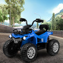 12V Electric Blue ATV Quad for Kids with MP3 and Dual Speed Options