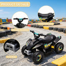 Black 6V Children's Electric Quad ATV with Forward and Reverse Function