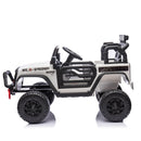 24V Electric Ride-On Car for Kids with 400W Power, Remote Control, Music, and LED Lights - White