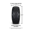 MODZ® Street Fox 23x10-R12 Radial Golf Cart Tire - Low Profile Design