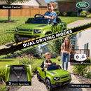 Licensed Green Land Rover 12V Ride-On Car with Suspension and Remote Control