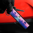Beach Pink Sunset Ride Keychain for Motorcycles, Scooters, and Cars