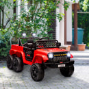 12V 4x4 Electric Ride-On Truck with Trailer and Switchable 2WD/4WD for Kids
