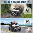Kids' 2-Seater 24V Ride-On Truck, Speedy 4.97MPH, White