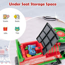 6V Electric Children's Ride-On Train with 16 Curved Tracks and 6 Sturdy Wheels in Green