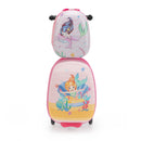 Mermaid-Themed Pink Scooter Suitcase for Girls