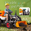 24V Children's Ride-On Tractor with Excavator, Dump Wagon, 3-Speed Settings, and Parental Control