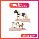 THINKBAY 35-Piece Realistic Horse Farm Toy Set for Girls