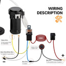 Dual Trumpet Air Horn Kit for Cars with Loud Button-Activated Sound