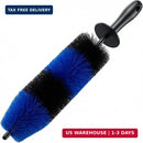 TAKAVU Long Reach Wheel and Tire Brush with Soft Bristles (Blue)