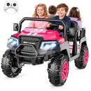 24V Pink Electric Ride-On Car for Kids Age 3-8, 4-Seater Adventure