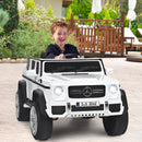 12V Mercedes-Benz Ride-On Car for Kids with Trunk - White
