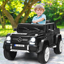 12V Mercedes-Benz Licensed Black Kids Ride-On Car with Trunk and Remote Control