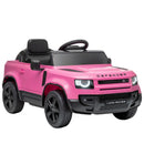 12V Licensed Pink Land Rover Ride-On Car with Suspension and Remote Control
