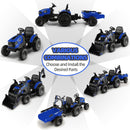 24V Electric Ride-On Tractor with Excavator and Bulldozer Features for Kids