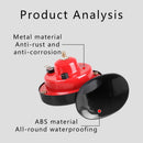 Dual High-Performance 12V Snail Car Horns, 300DB Sound Output, Durable Tone Kit