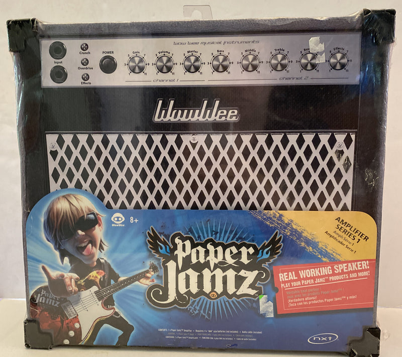 Paper Jamz Series 1 Amplifier Toy with Audio Cable in Silver and Black