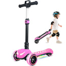 Kids Electric Scooter with Adjustable Heights and Safe 5MPH Speed for Ages 3-12
