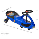 Police Wiggle Ride-On Car for Kids 3+ | Battery-Free, Gearless, and Pedal-Free - Blue