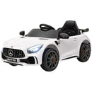 Mercedes-Benz AMG GTR 12V Kids Ride-On Car with Remote Control, White