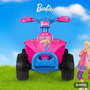 Barbie 6V ATV Quad Ride-On Toy for Kids with Rechargeable Battery