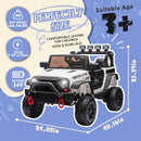 24V Electric Ride-On Car for Kids with 400W Power, Remote Control, Music, and LED Lights - White
