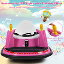 Pink 6V Remote Control Bumper Car Toy for Kids with 360° Spin Fun