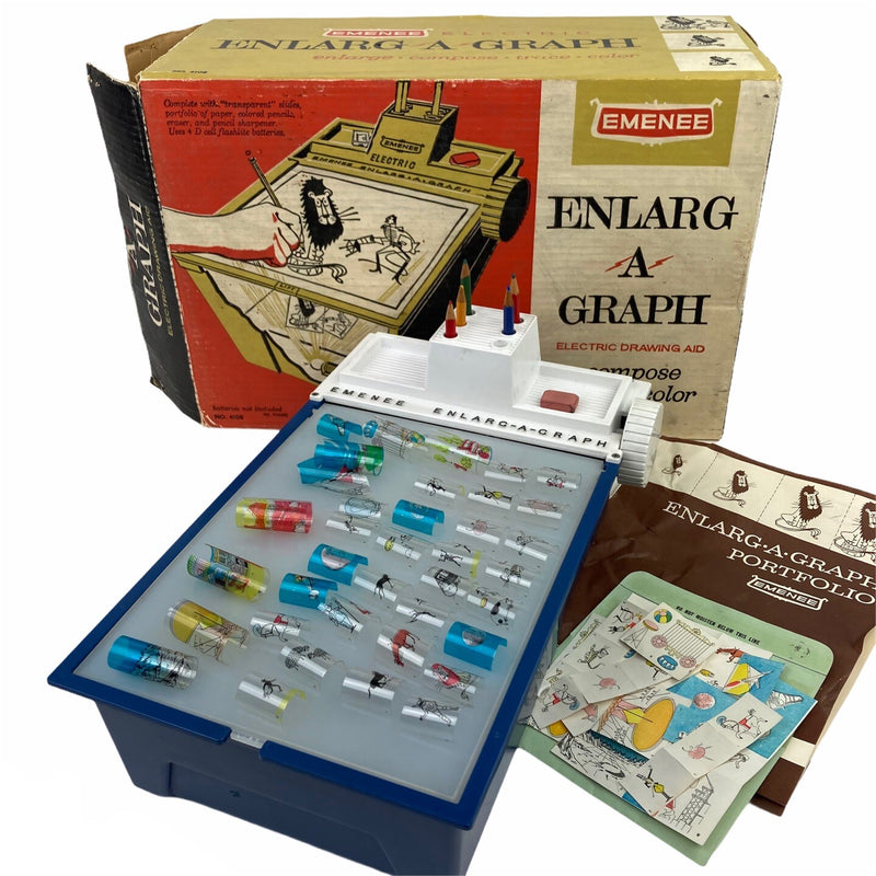 Vintage 1963 Electric Enlarg-A-Graph Drawing Aid Model 4108 Mint in Box