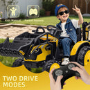 24V Kids 3-in-1 Ride-On Tractor, Excavator, and Bulldozer with Remote Control and Trailer