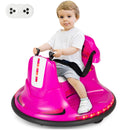 Pink 12V Electric Bumper Car for Toddlers with 360° Spin Feature