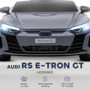 12V Gray Audi RS e-tron GT Ride-On Car with Remote Control and Suspension for Kids