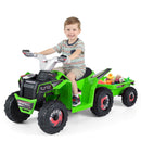 Children's 6V Battery-Operated Electric ATV with Detachable Trailer