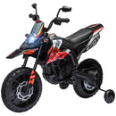 12V Red Aprilia Licensed Kids Motorcycle with Training Wheels