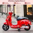 6V Electric Dual Ride-On Red Motorcycle Toy for Kids - 3-Wheeler Fun