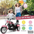 Costzon 6V Pink Chopper Motorcycle for Kids with Horn and Headlight