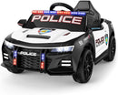 Electric Police Cruiser for Kids - 2WD 12V Ride-On Car with Remote Control